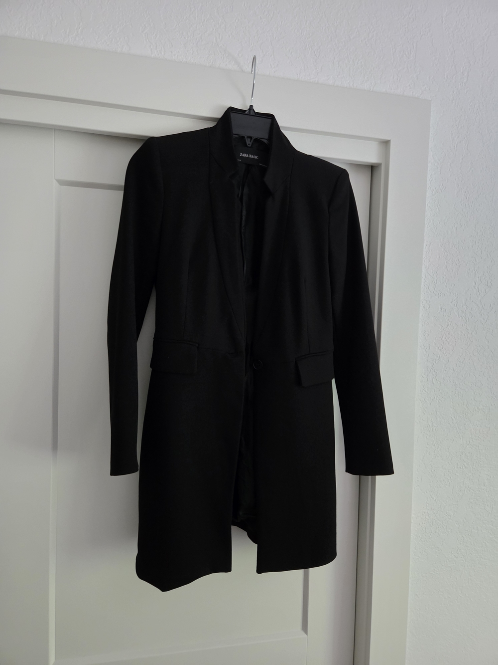 Zara Black Longline Women's Blazer Coat